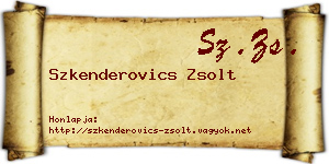 Szkenderovics Zsolt névjegykártya