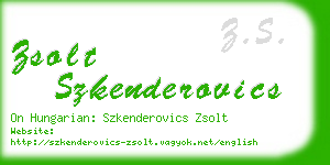 zsolt szkenderovics business card